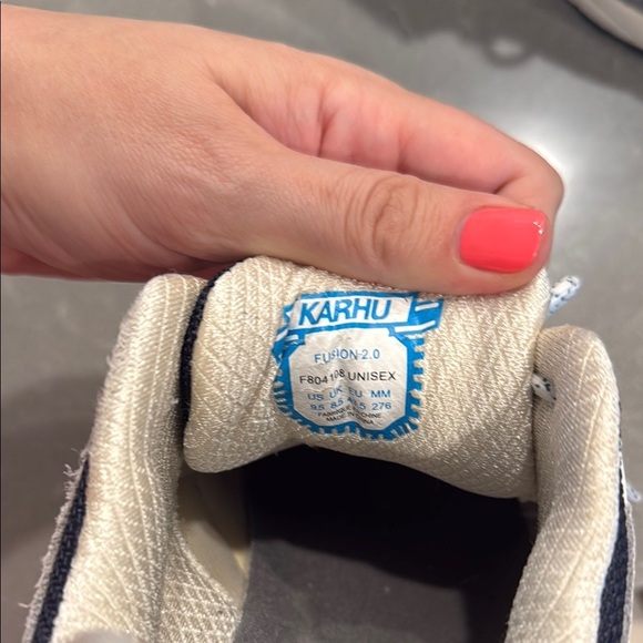 Karhu Cream and Blue Retro-Inspired Athletic Shoes - Picture 2 of 8